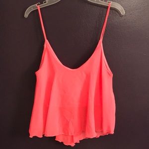 Neon Pink Crop Tank Top